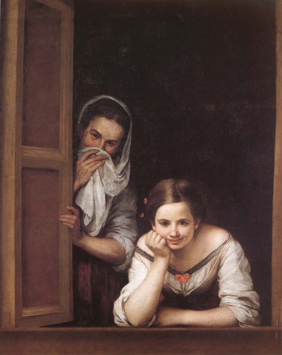 Two Women in a fonster